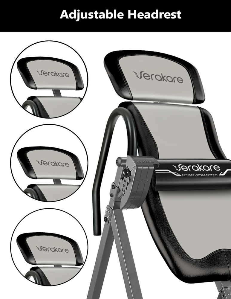 Advanced Heavy Duty Inversion Table with 6 Angle Adjustment for Ultimate Comfort
