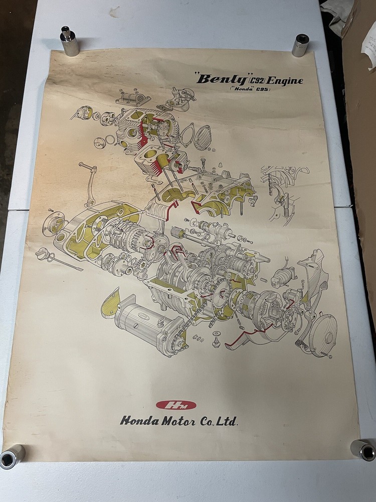 1960s Honda Exploded Motors 6pc Set