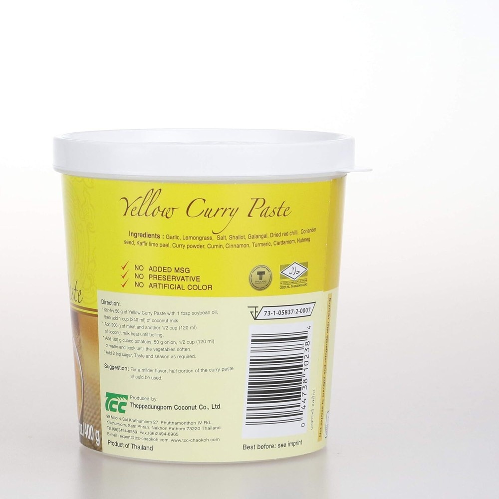 Mae Ploy Yellow Curry Paste, Authentic Thai Curry Paste for Curries and Soups