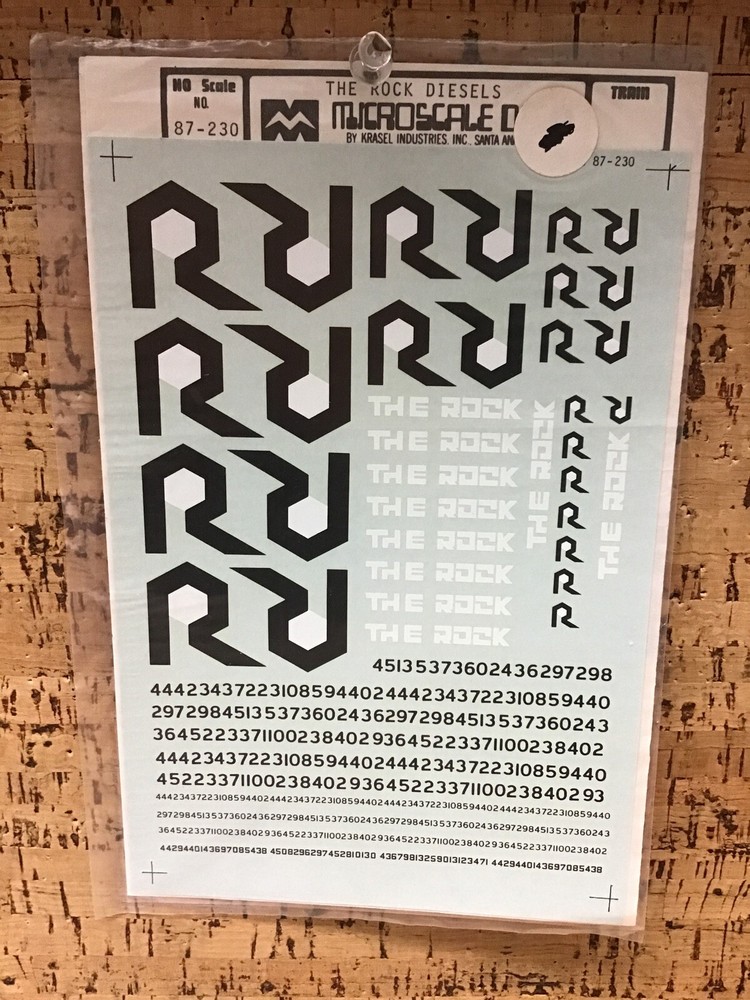MICROSCALE DECAL HO SCALE 87-230: Route Rock Diesels