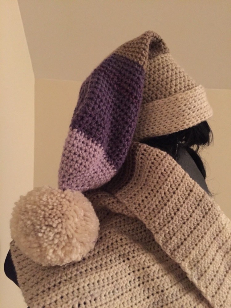 Hand Made Over Sized Hat and Scarf Set
