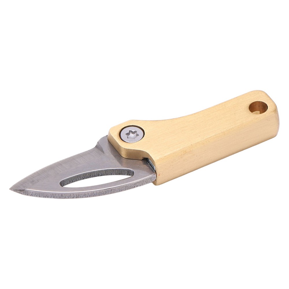 Brass Mini Knife Foldable Multifunction Keychain Tiny Knife For Package Openning