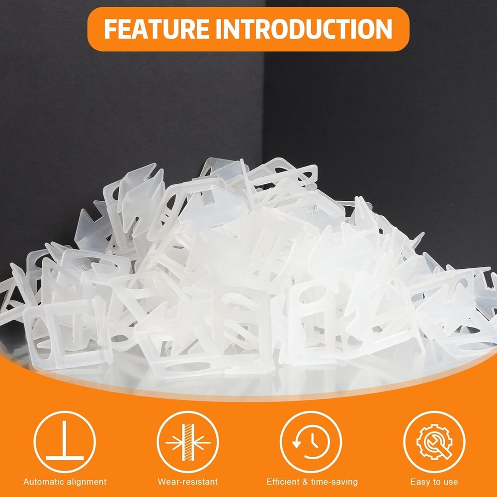 Tile Leveling System, 2000-Piece 1/8" Tile Spacers Clips Tile Tools, Tile Ins...