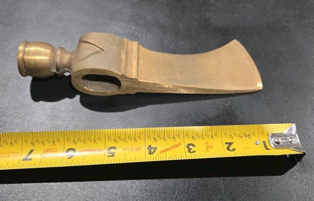 Vintage Brass/Bronze Tomahawk Head - Excellent!