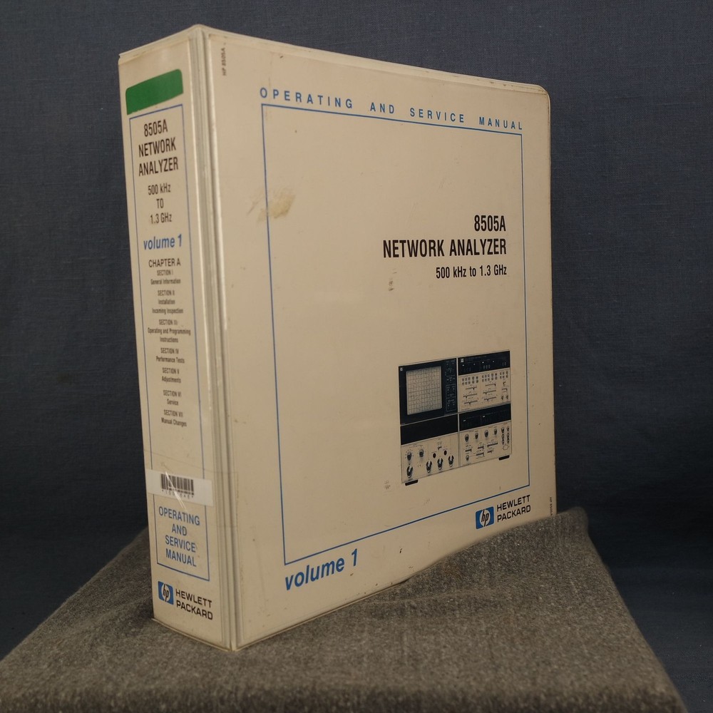 HP 8505A Network Analyzer Service Manual With Schematics Original Book!