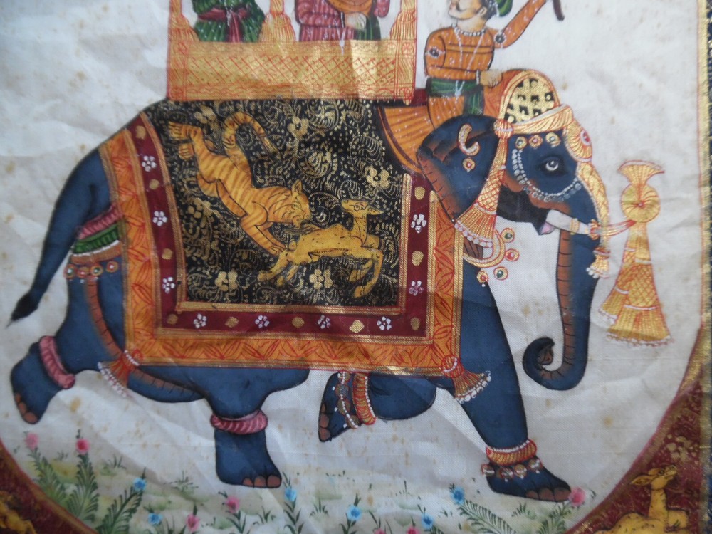 Middle Eastern Hand Painting On Silk Persian