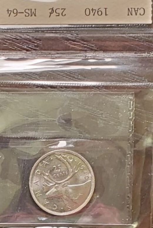 1940 25 CENT ICCS MS64