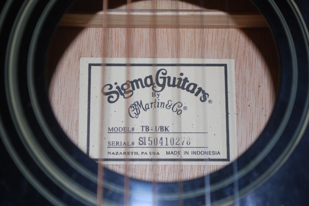 Sigma TB - 1/BK Acoustic Electric Guitar - With Softshell Case