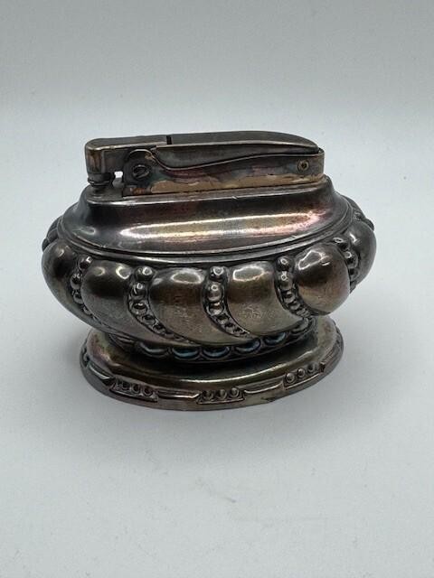 Ronson Crown Table Lighter - Silver Plated