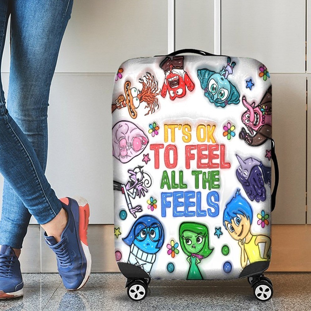 Personalized Disney Inside Out Luggage Protector Suitcase Dust Cover 18"-30"