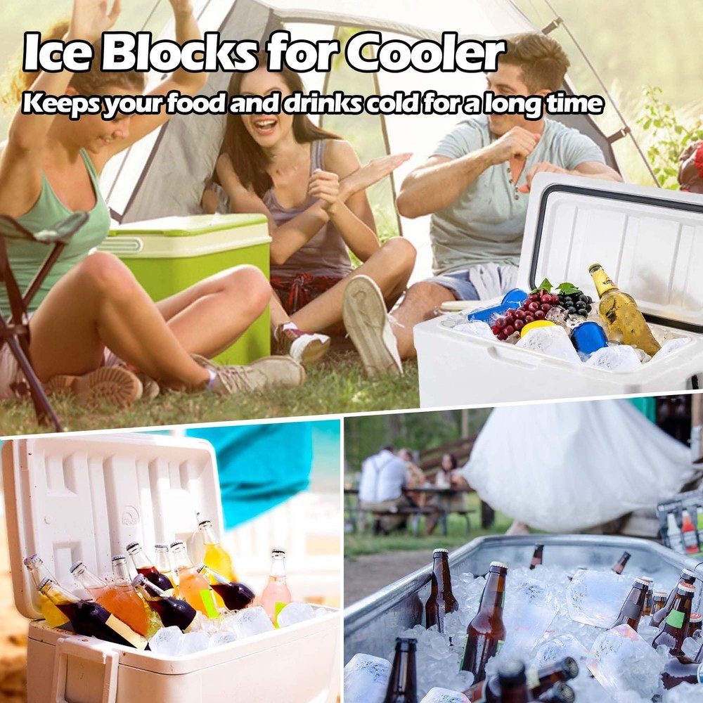 XANGNIER Extra Large Ice Block Mold,4 Pack 9.4lbs extra large, Black-4 pack