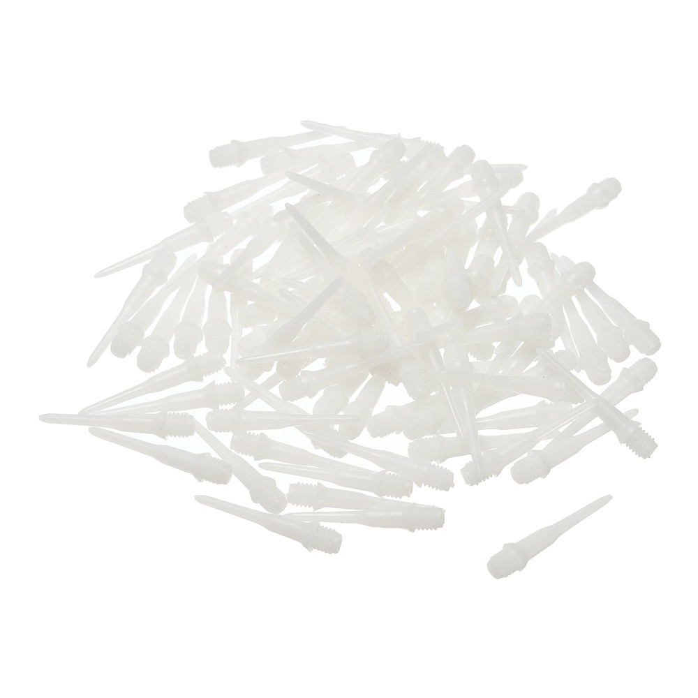 Plastic Dart Tips, 50 Pack 2BA Thread Soft Dart Tips Dart Accessories, White
