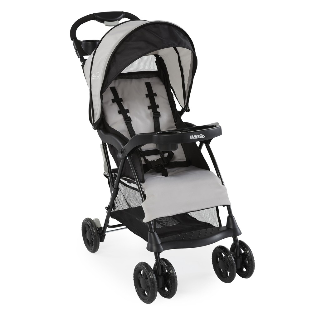 Kolcraft Cloud Plus Lightweight Easy Fold Compact Toddler Stroller 13 Lbs Grey