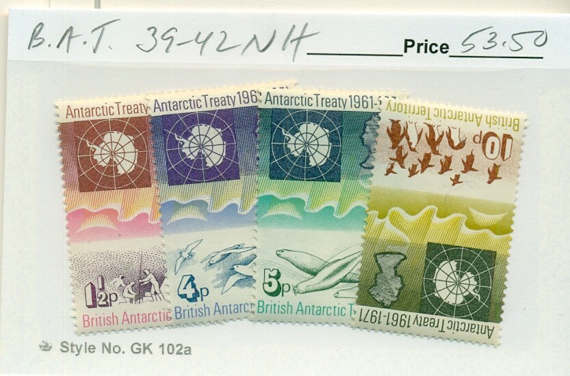 BRITISH ANTARCTIC TERR #39-42, Mint Never Hinged, Scott $53.50