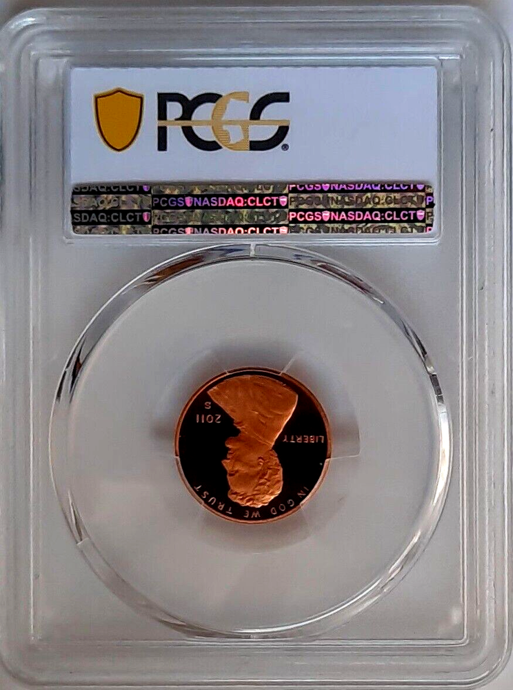 2011-S Proof Lincoln Cent-Shield- PCGS PR69 RD DCAM -Fading Blue Label.