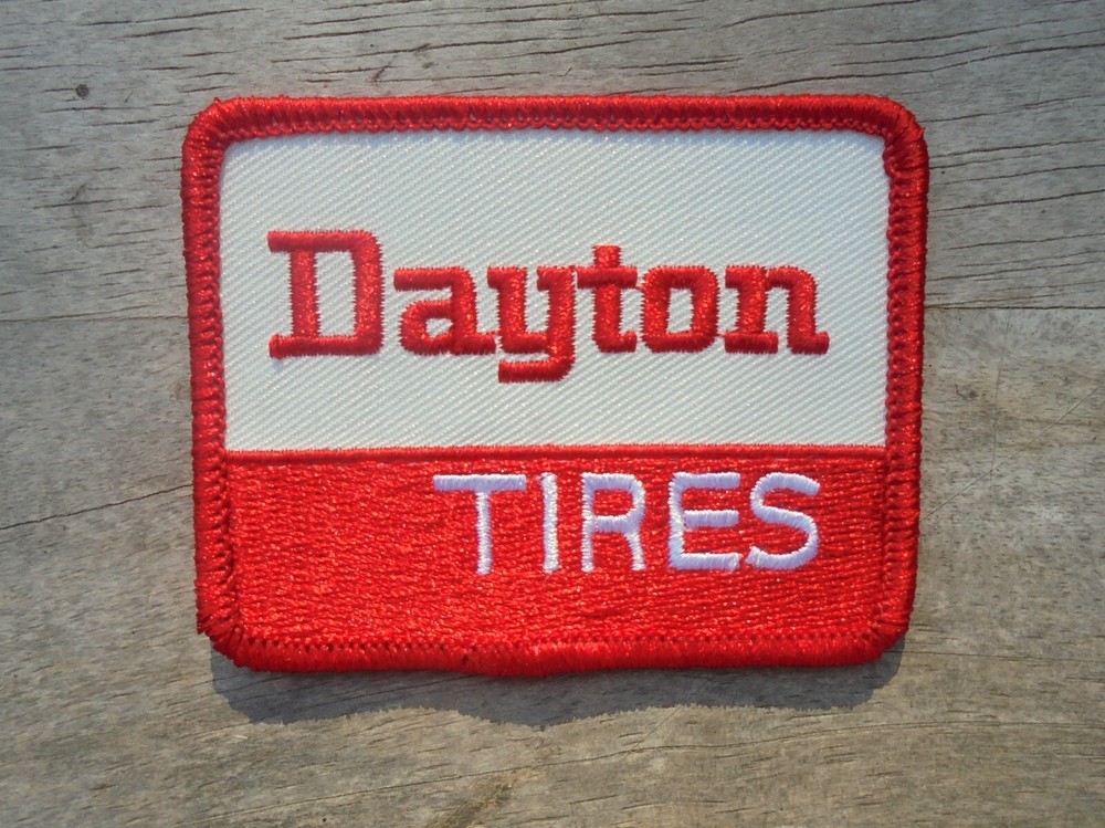 DAYTON TIRES IRON ON PATCH  3 BY 2.5"