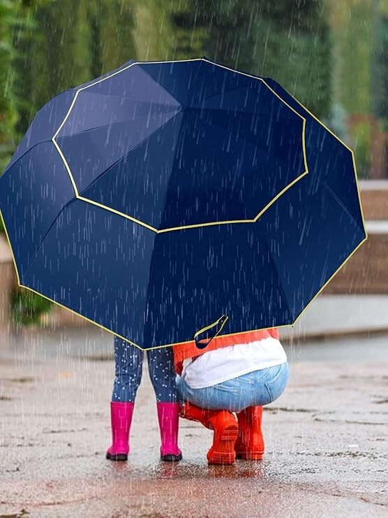 Extra Large Golf Umbrella Automatic Open Folding Windproof Compact Large Doub...
