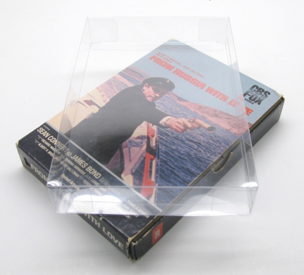 1x VHS DRAWER BOX (SIZE I) - CLEAR PLASTIC PROTECTIVE BOX PROTECTORS SLEEVE