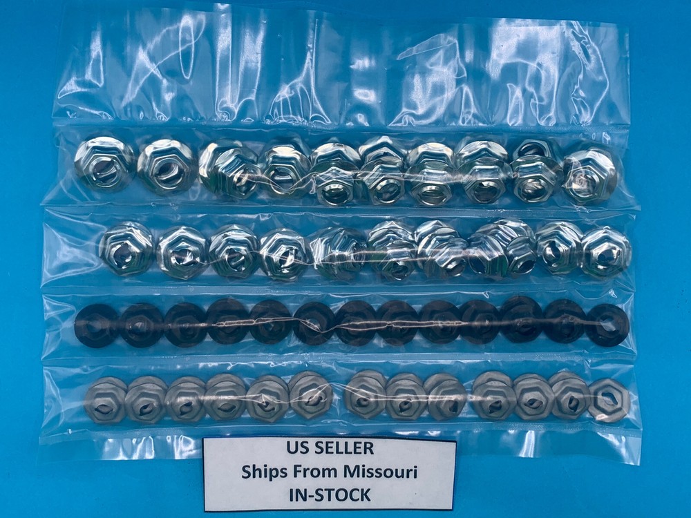 100 pcs Assortment Thread Cutting Nuts Speed PAL Emblem Name Plate METRIC