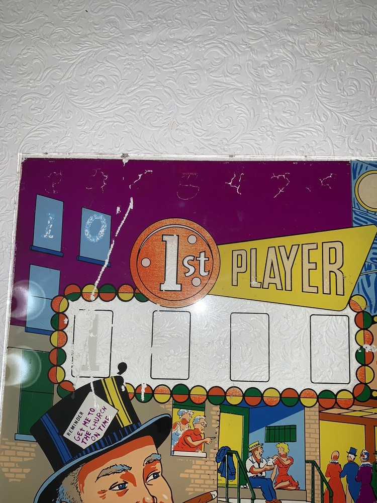 Gottlieb Mayfair pinball machine game Backglass