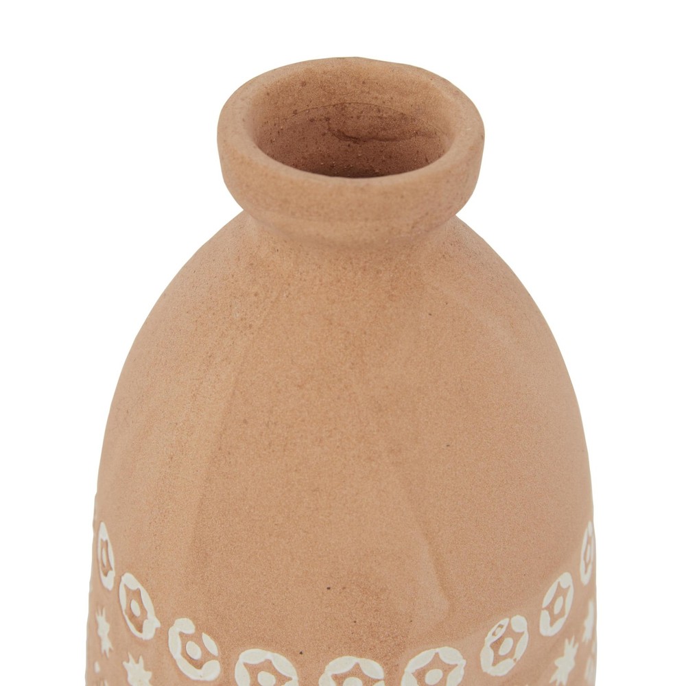 Deco 79 Ceramic Handmade Decorative Vase Centerpiece Vases with Star Patterns...