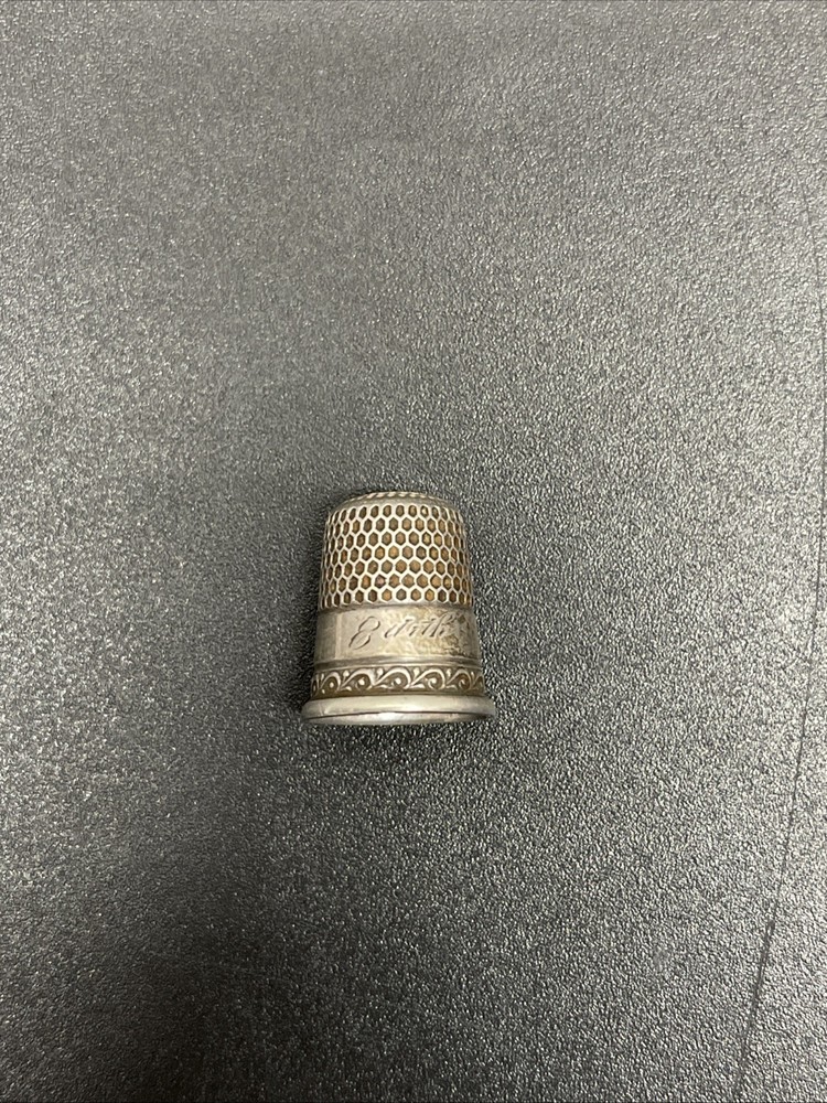 Vintage Sterling Silver Thimble 6
