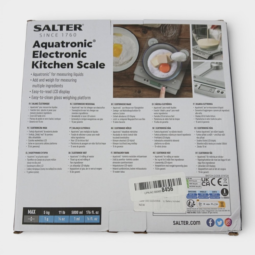 Salter Aquatronic Glass Digital Kitchen Scale (tested)