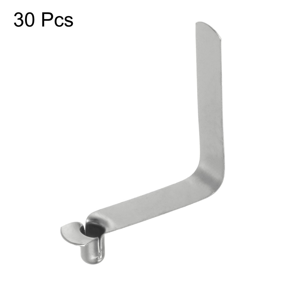 30pcs 5x6.6x34mm Single Button U-Shaped Paddle Snap Spring Clips Hollow Head