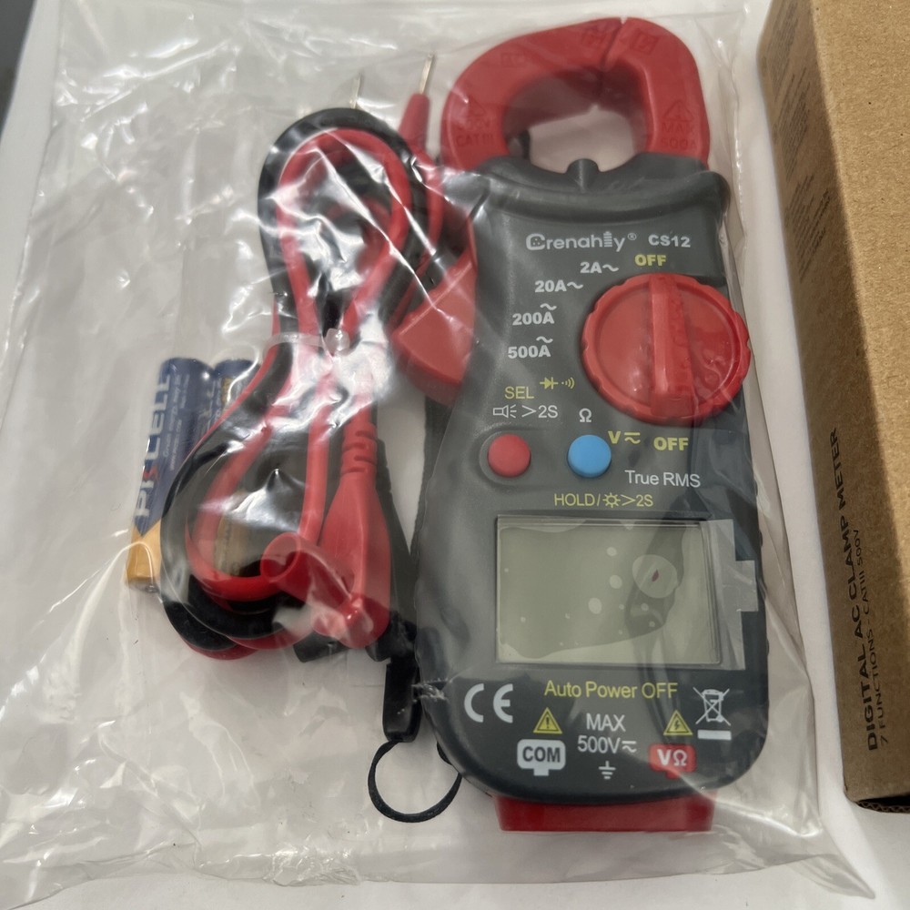Digital AC Clamp Meter 500V 500A - 7 Functions