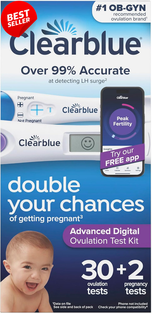 Advanced Digital Ovulation Test Kit 32 Count Fertility Predictor Sticks - US