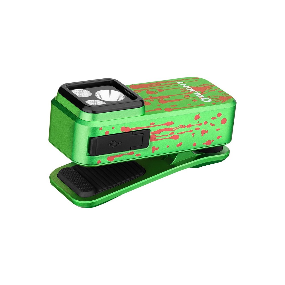 Olight Oclip Pro Zombie Green & Perun 3 Mini Ghost Blaze Flashlights Bundle