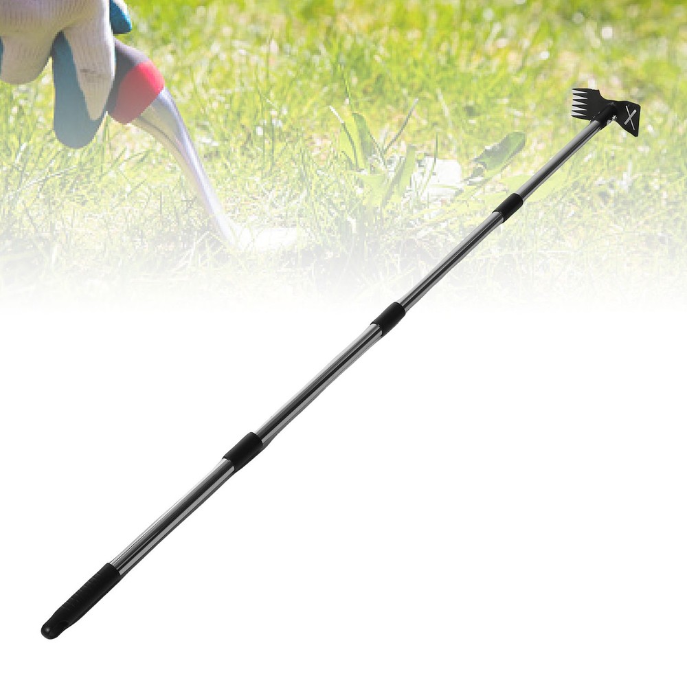 Outdoor Weeder Weed Puller Tool Garden Root Remover 2 in 1 Long Handle Tool