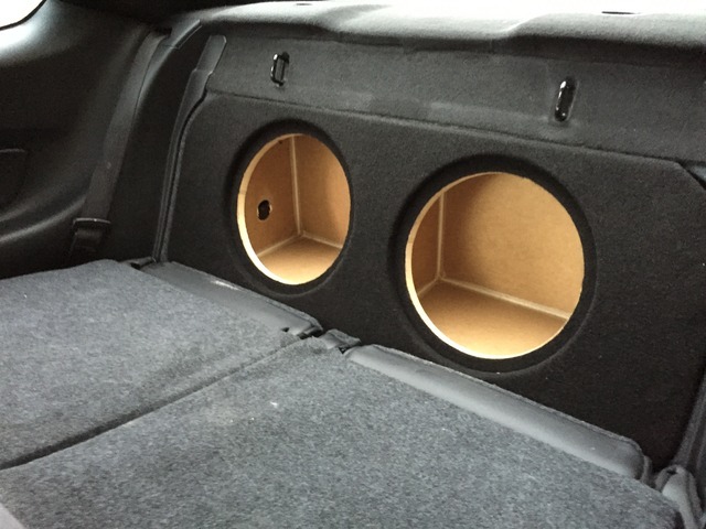 ZEnclosures 2015+ Mustang 2-10" FRONT FIRE Subwoofer Sub Speaker Box (Blk,V2,FF)