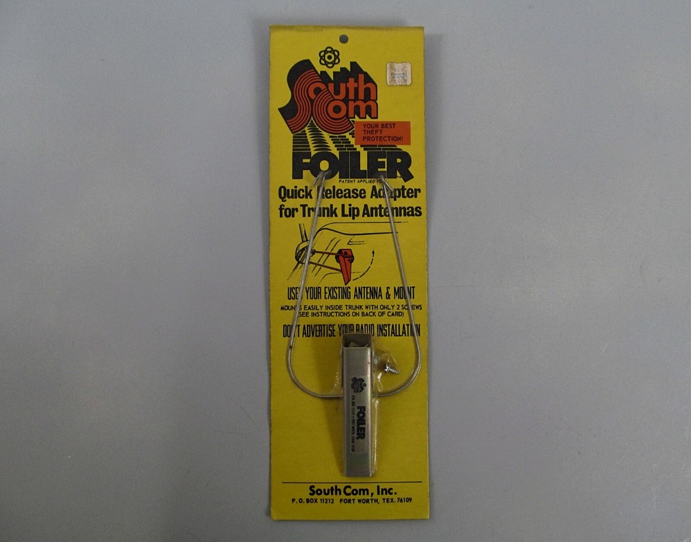 South Com Foiler Quick Release Adapter For Trunk Lip Antennas Theft Protection