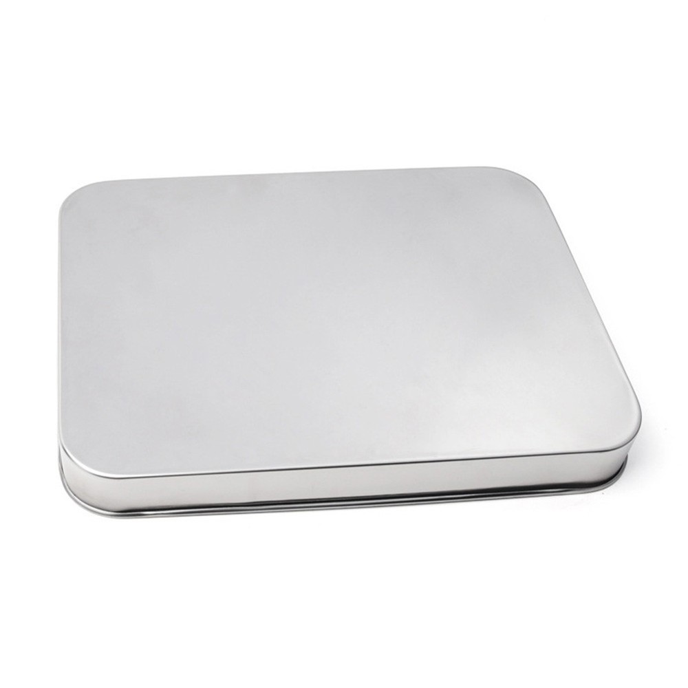 10 Inch Rectangular Rice Noodles Plate Steaming Dish Stainless Steel