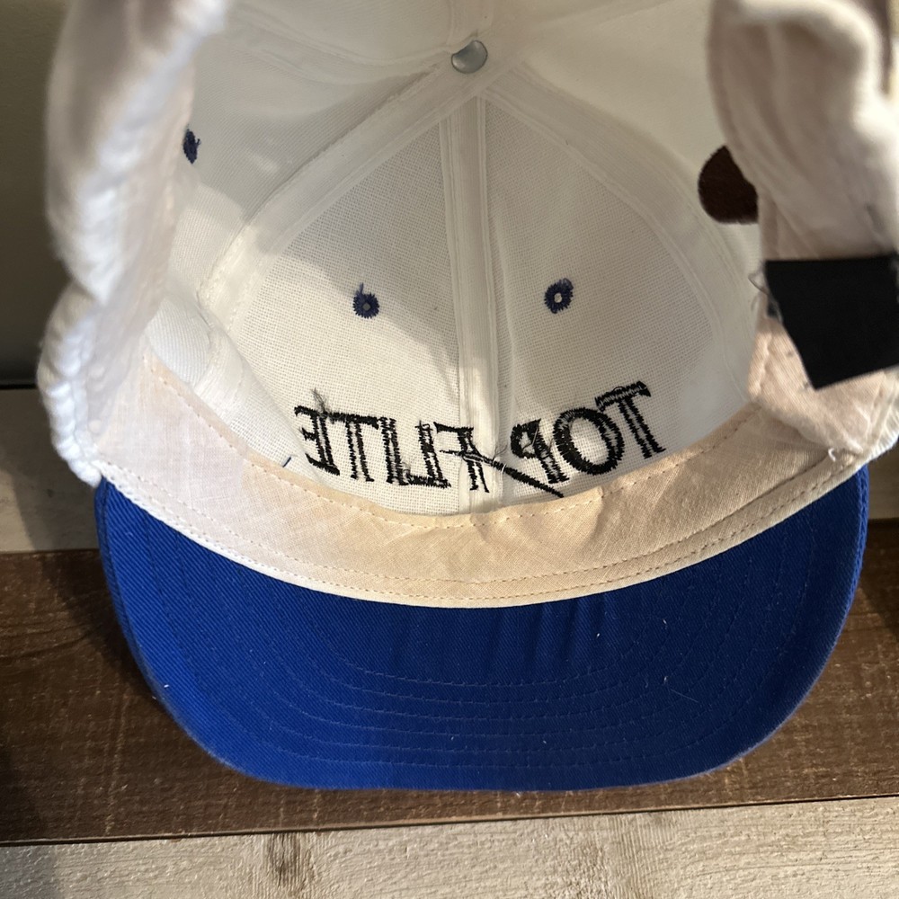 Vintage Top Flite Golf Hat White Blue