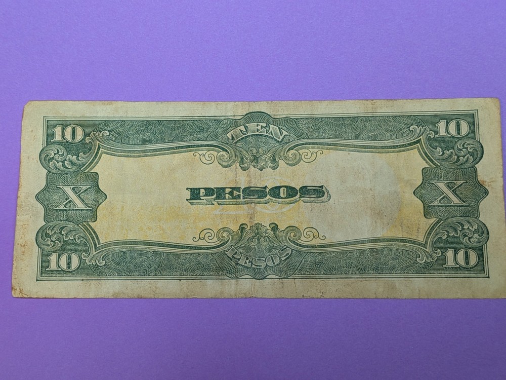 WWII Japanese Occupied Philippines 10 Pesos Note