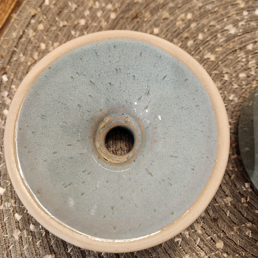 Uncommon Goods Ceramic Egg Maker With Instructions And Original Box Blue