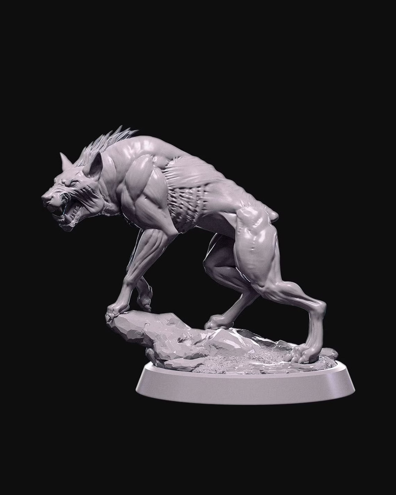 D&D Hellhound Small 32mm Scale Mini TTRPG