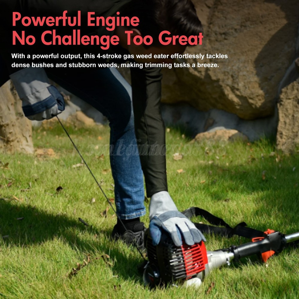 4-stroke Cordless String Trimmer 6500r/min 31cc 2-in-1 Weed Eater for LawnsGrass