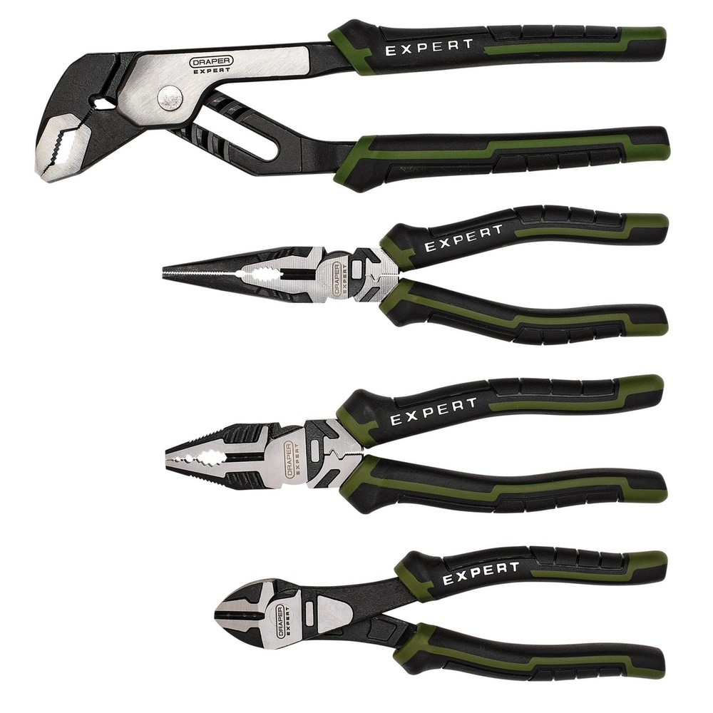 Draper Expert High Leverage Plier Set with Water Pump Pliers 4 Piece 28539