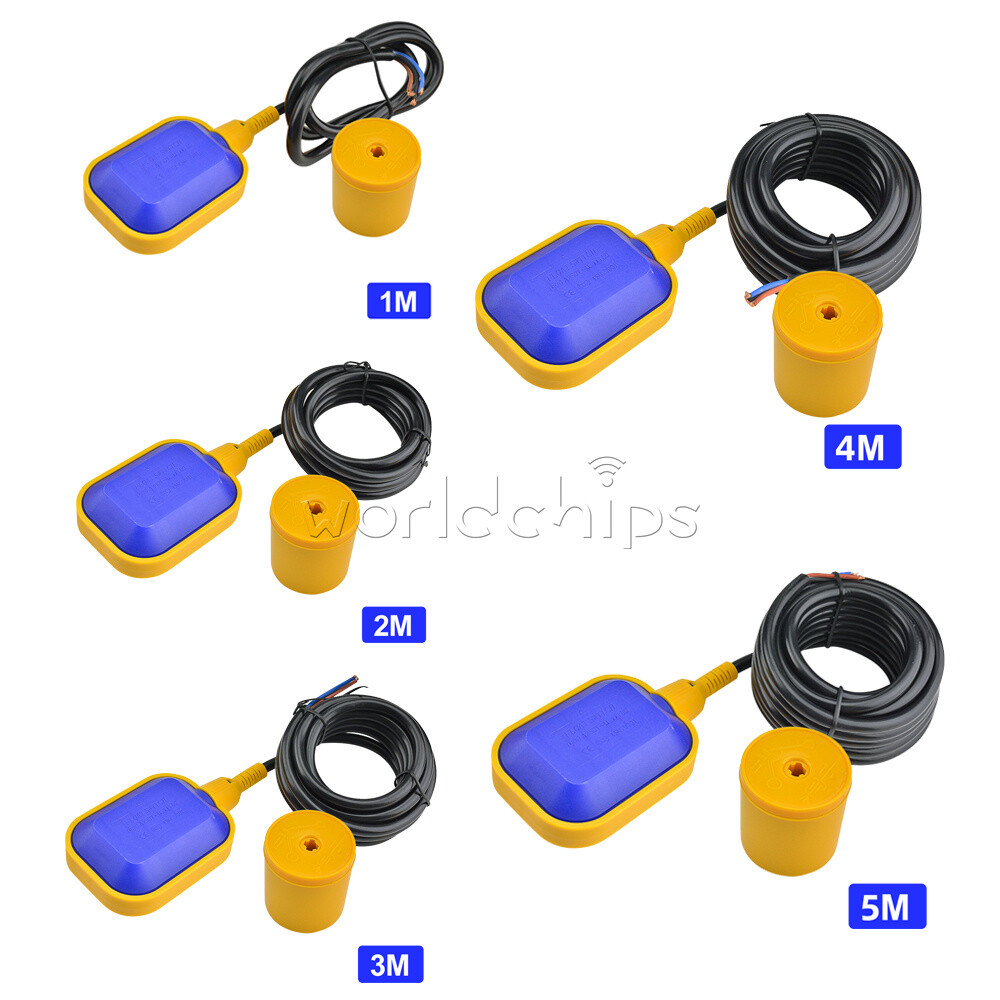 Float Switch Automatic Water Level Controller 16A with 1/2/3/4/5m Cable Sensor