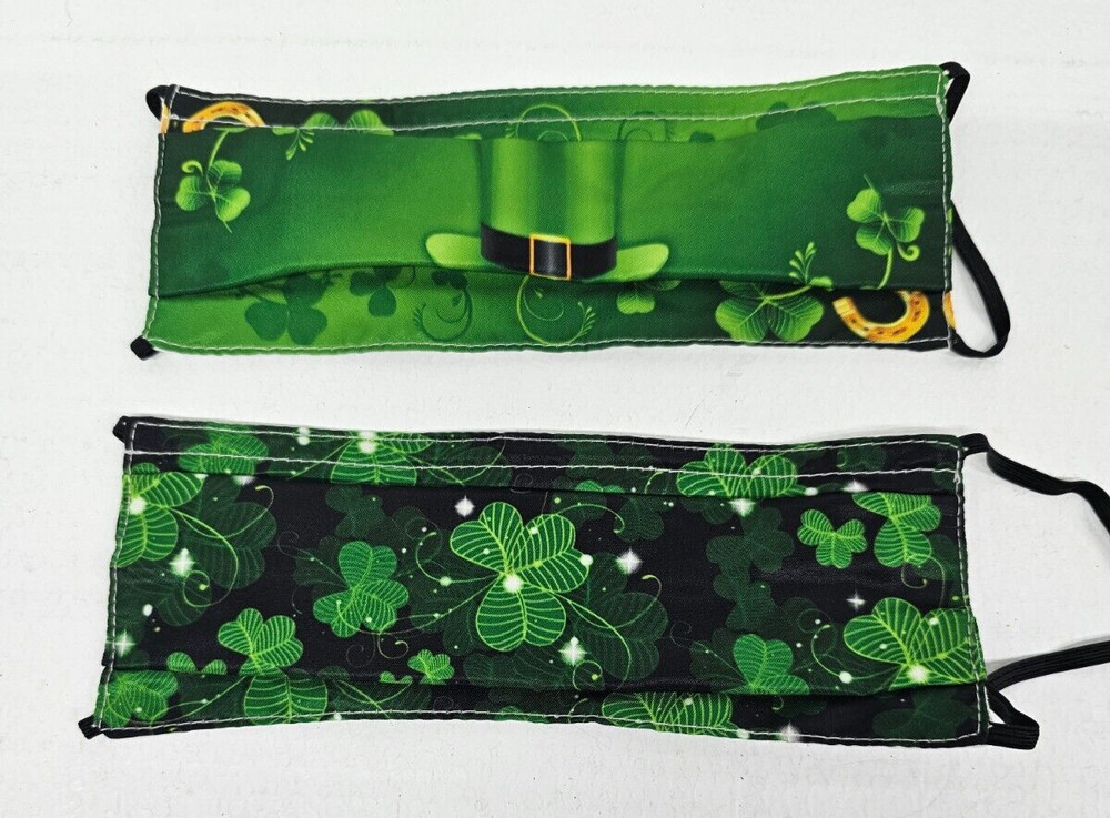 2 pack St Patrick's day face mask