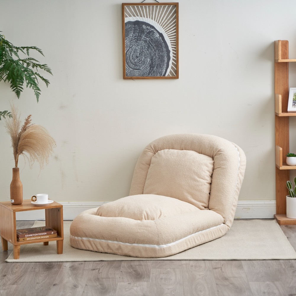 Triple Fold Down Sofa Bed Beige