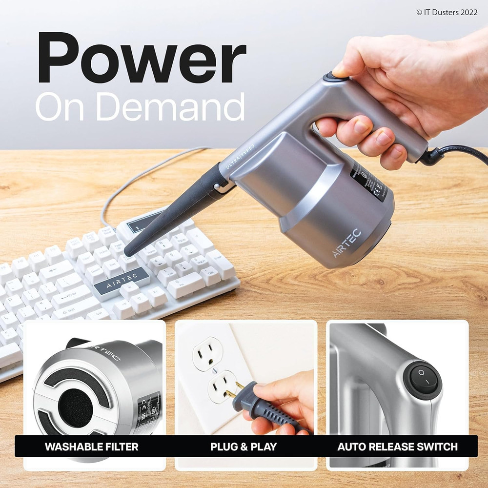 Airtec Ultra Electric Air Duster Blower for PC, Laptop, Console, Electronics and