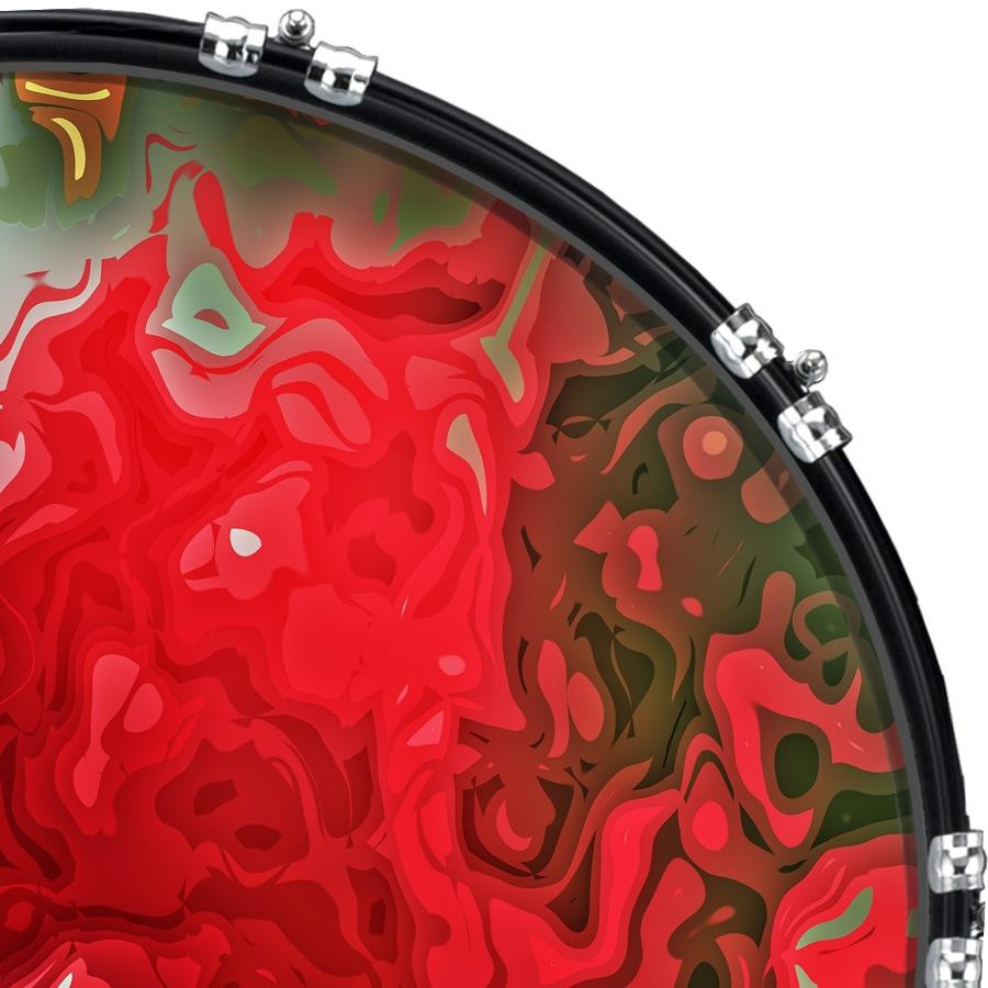 20" Custom Bass Kick Drum Front Head Skin Graphical Abstract 28