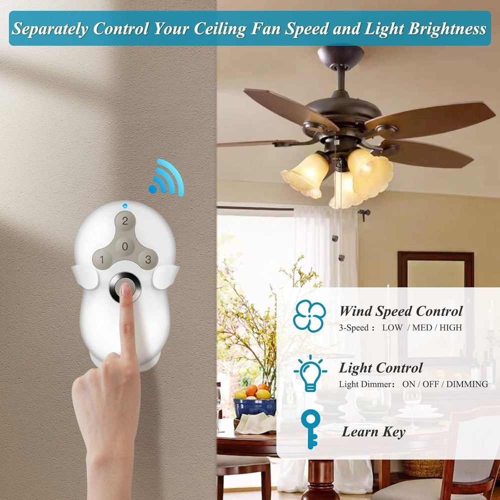 Hunter Ceiling Fan Remote Control Kit, Smart Wi-Fi Control Kit for Hunter Harbor
