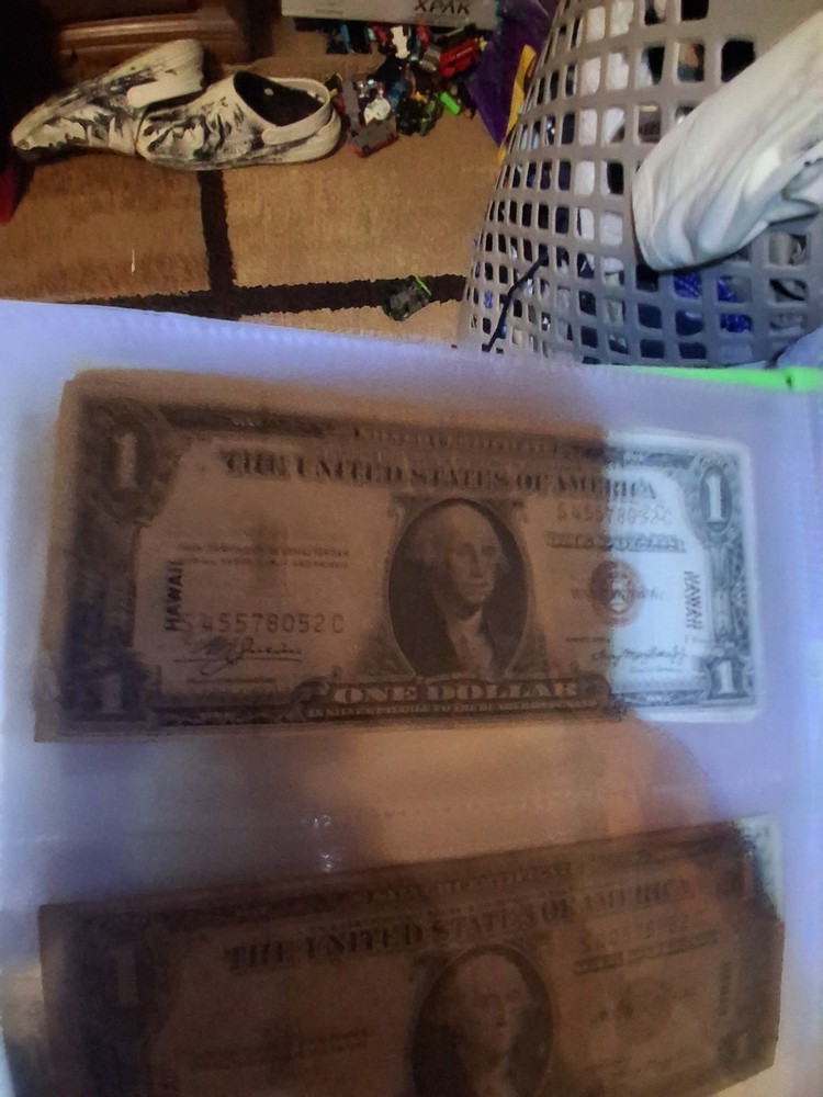 1935-A Series Hawaii Silver Certificate Dollar Overprint Invasion Note