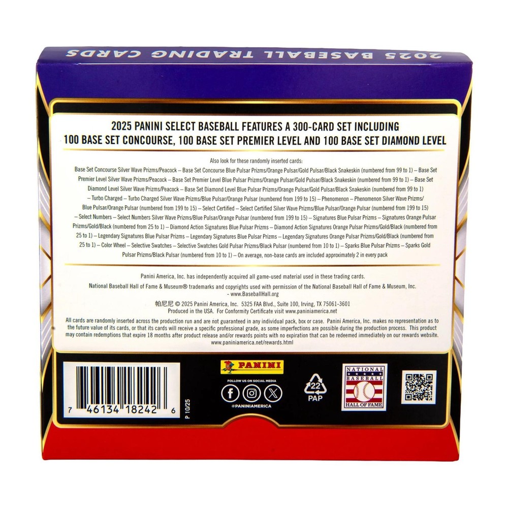2025 PANINI SELECT BASEBALL HOBBY PREFERRED BOX
