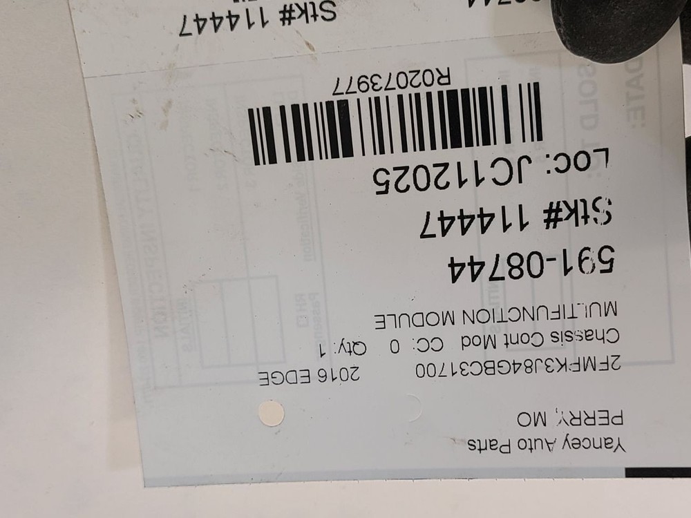 2016 FORD EDGE Chassis ECM Multifunction Left Hand Kick Panel